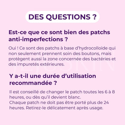 Catch Me Patch Patchs anti-imperfections Édition Émoticônes Esther Bunny questions