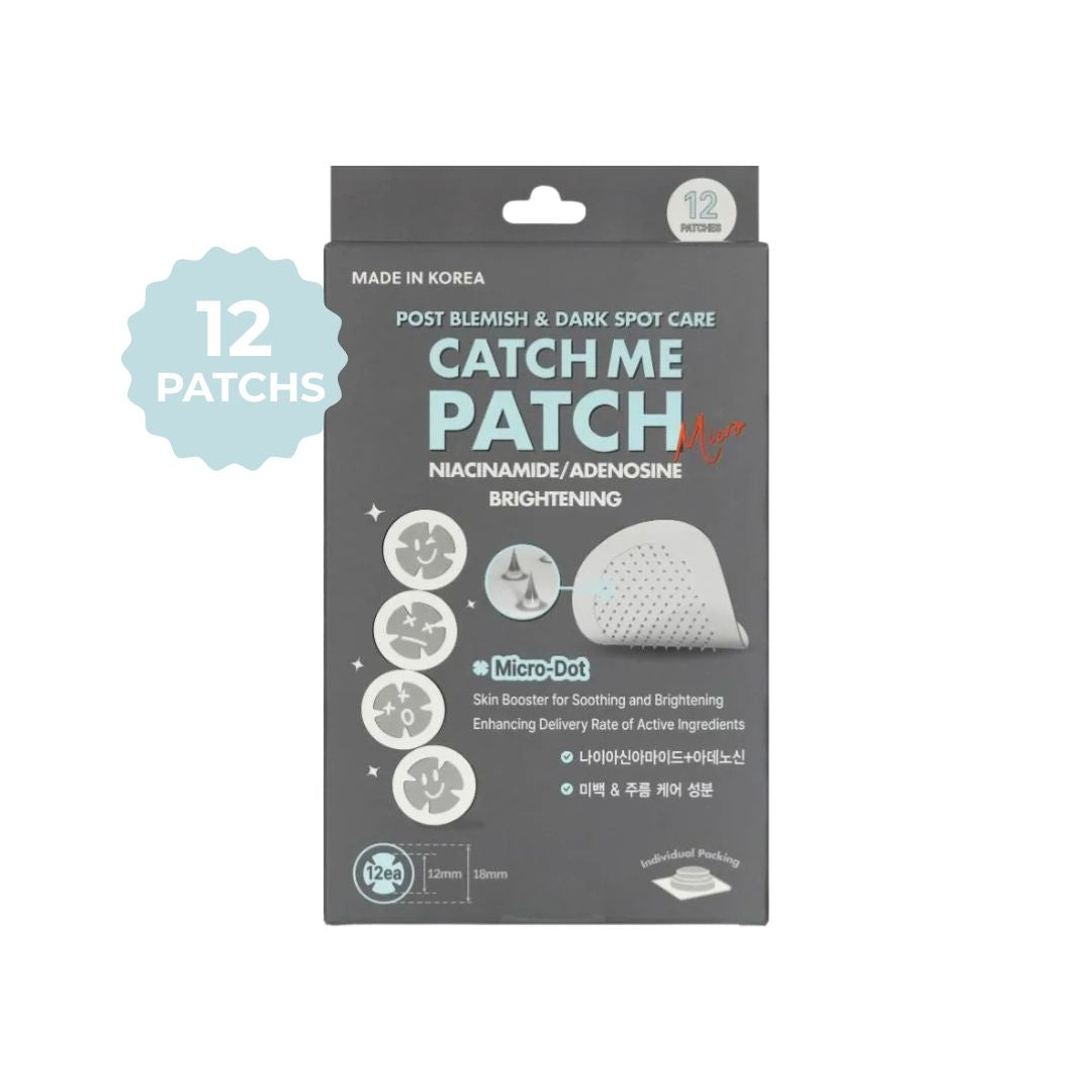 Catch Me Patch Patchs micro-aiguilles pour unifier le teint et raviver l’éclat naturel de la peau 12 patchs