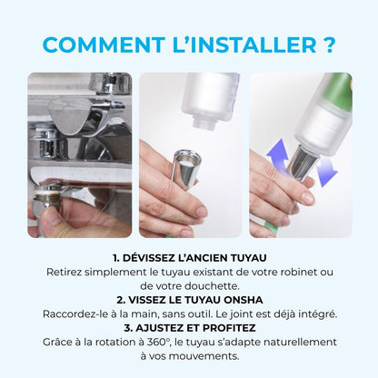 Comment installer le tuyau de douche Onsha
