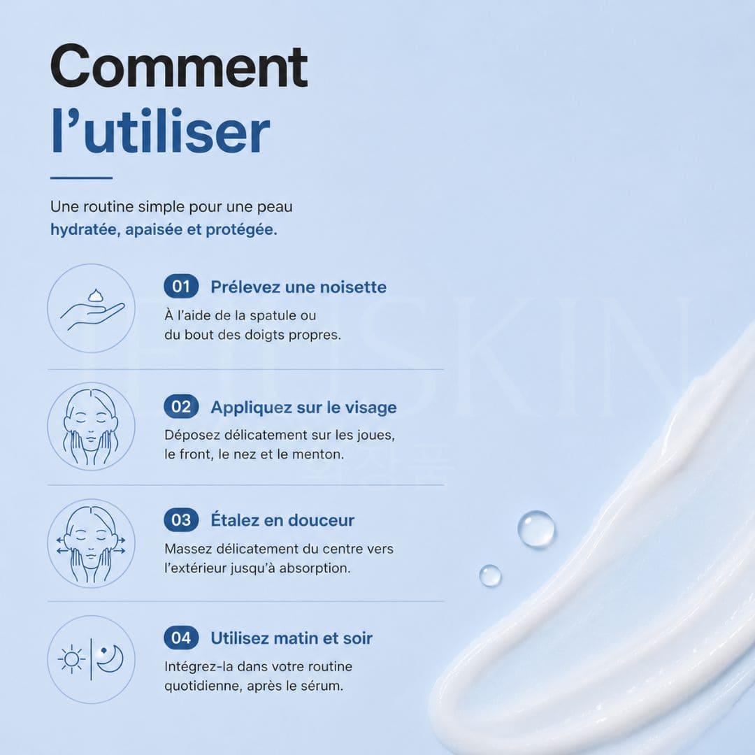Comment utiliser La crème hydratante Dokdo 1025 de chez Round Lab 