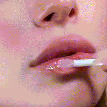 Abib baume pour les lèvres repulpant au collagène PDRN, effet glossy gif