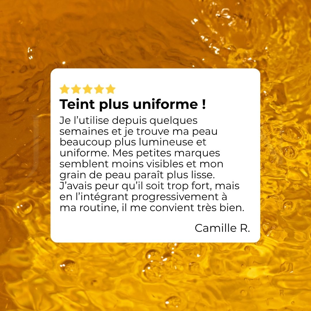 Avis pour le toner anti-taches et éclat à l’acide kojique et au curcuma de Medicube