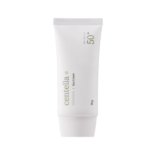 Crème solaire apaisante à la centella SPF50+ de Mixsoon