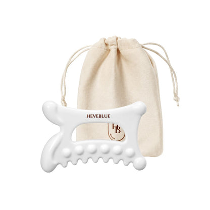 Heveblue Gua Sha premium relaxant en argile blanche naturelle