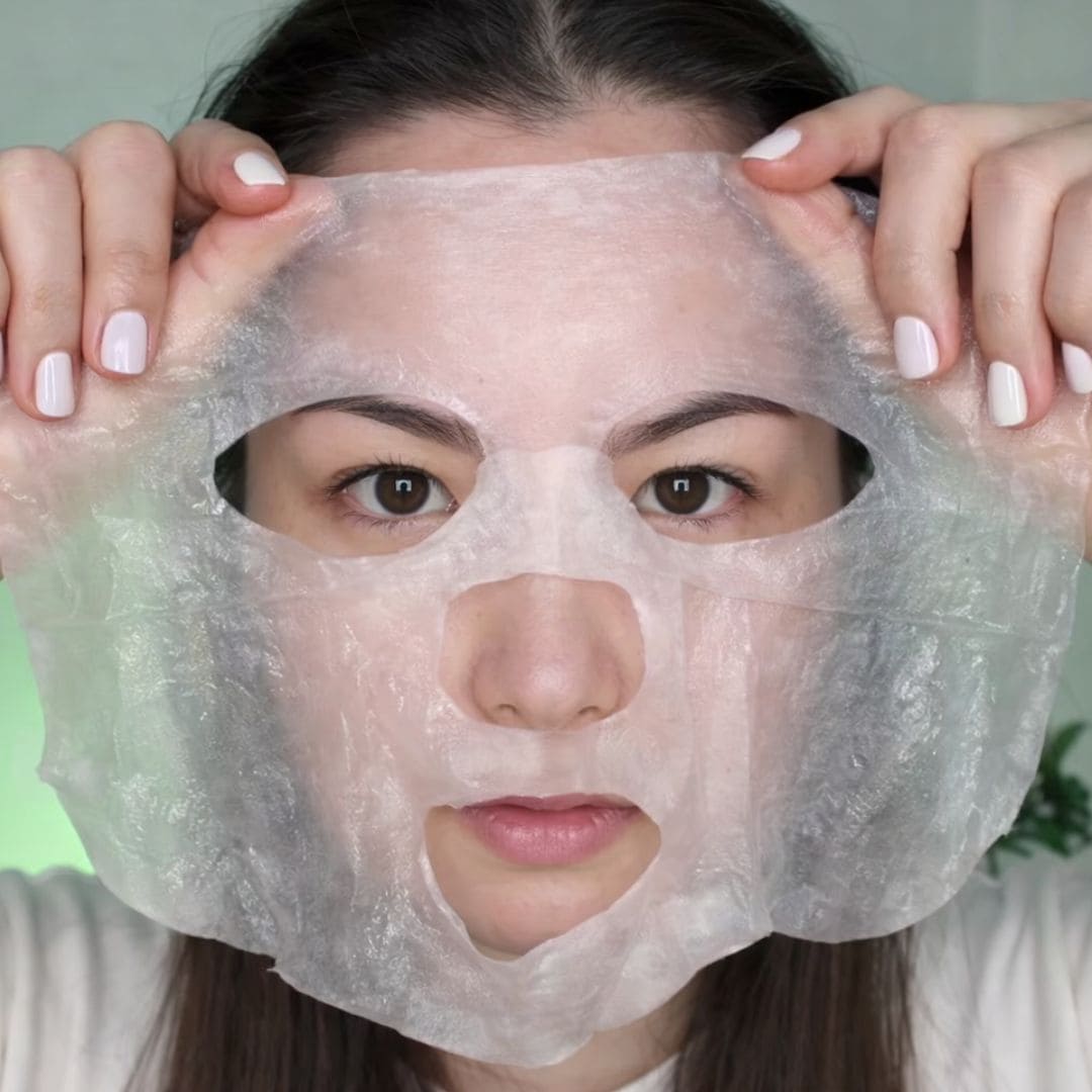 Masque Missha sur un visage de femme 