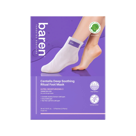 Baren masque apaisant pour les pieds à la Centella 3 paires