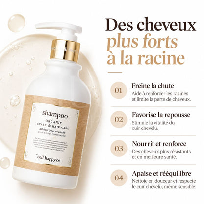 Les bénéfices du shampoing réparateur pour les cheveux et le cuir chevelu de Cell Happy Co