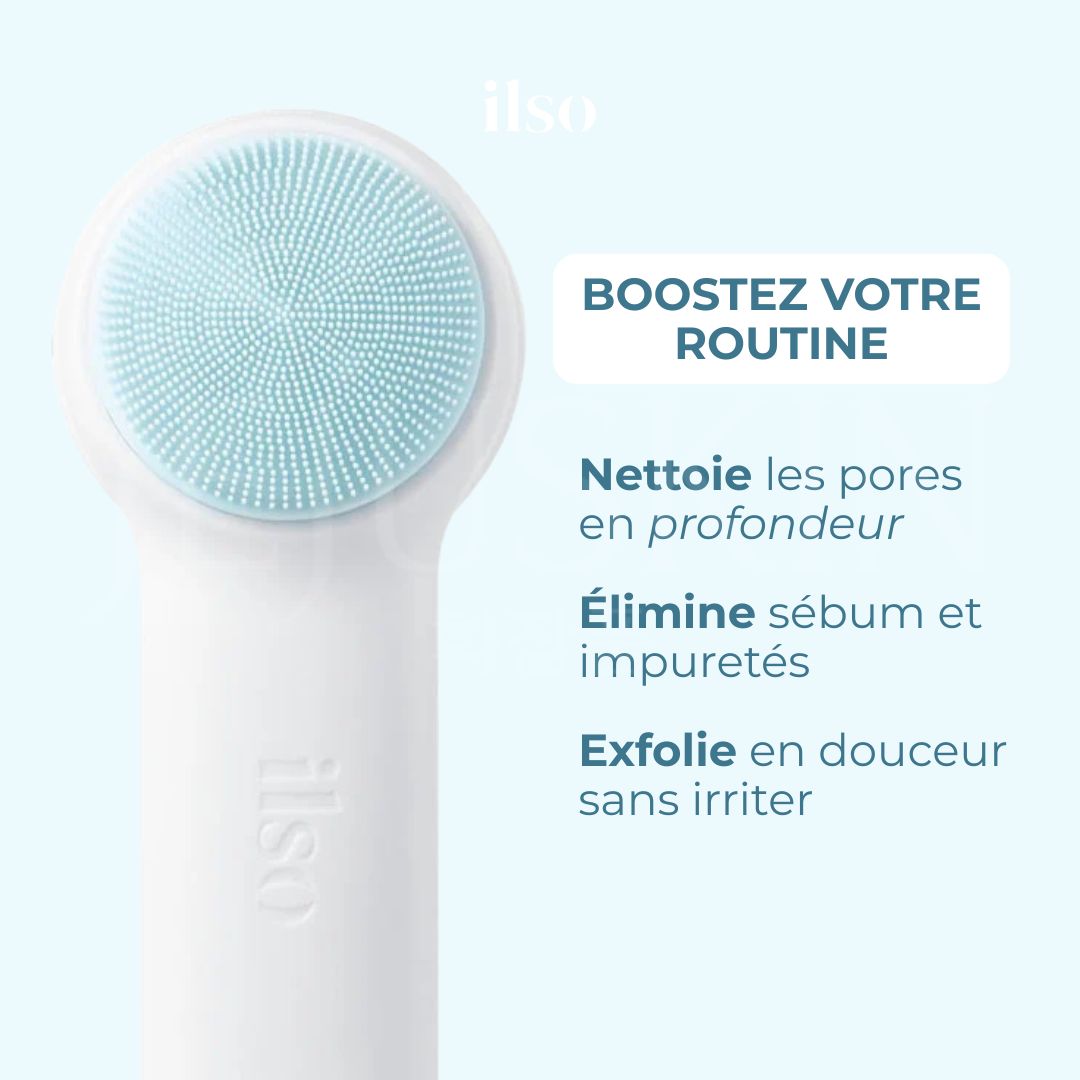 Les bénéfices de la Brosse nettoyante et exfoliante pour les pores d'Ilso
