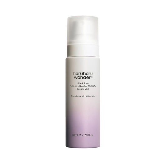 Brume hydratante au riz noir aux probiotiques et NAD+ 2% d'Haruharu Wonder