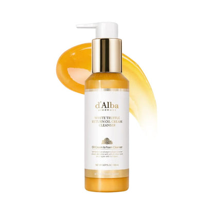 Nettoyant visage 2-en-1 crème et huile à la truffe blanche de d'Alba