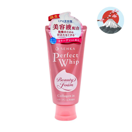 Shiseido mousse nettoyante visage au collagène Senka 120g