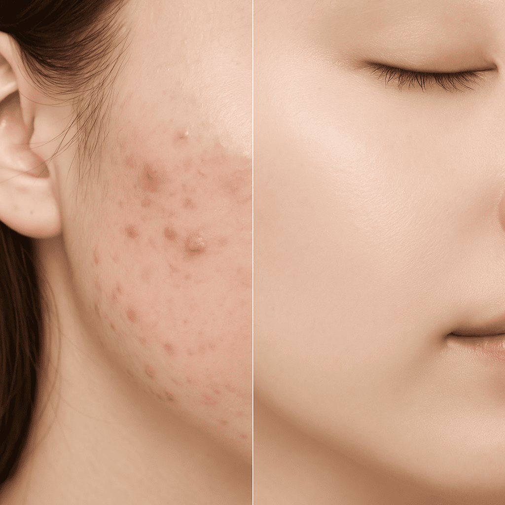 Dr.G Crème apaisante anti-rougeurs et imperfections avant après