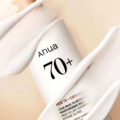 Anua Lait hydratant intensif au riz 70+ texture