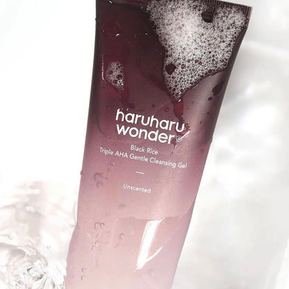 Haruharu Wonder - Gel nettoyant doux triple AHA au riz noir - 100ml