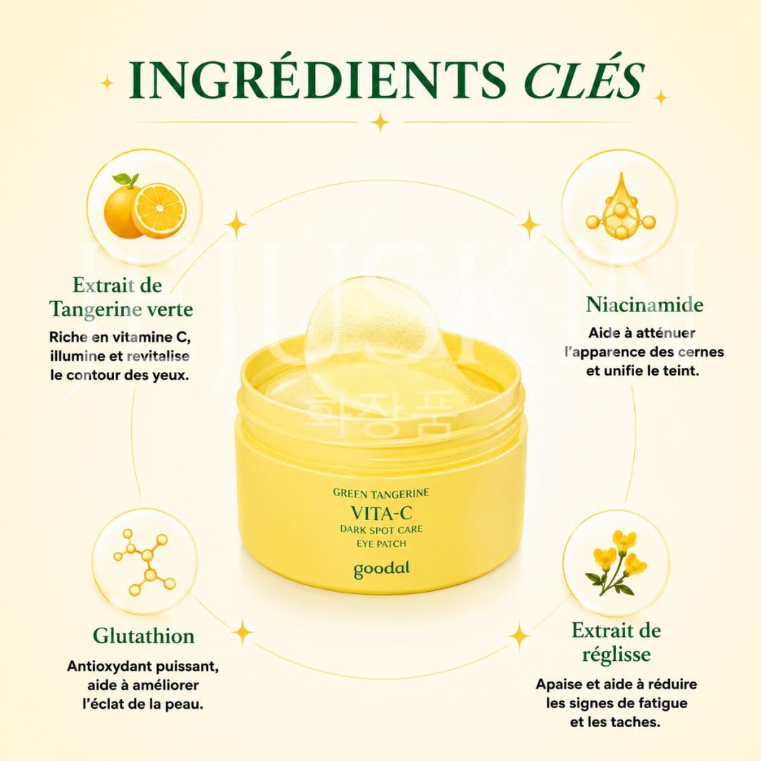 Goodal  Patchs en gel pour le contour des yeux à la vitamine C et mandarine verte ingrédient clés