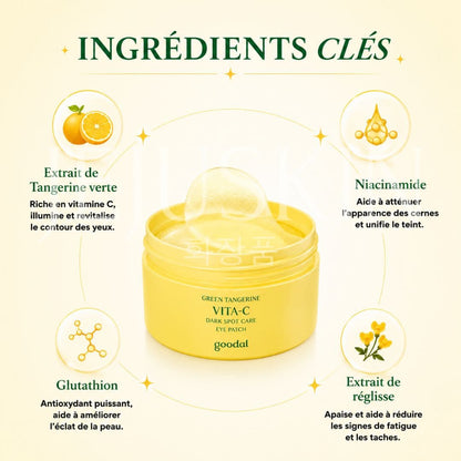 Goodal  Patchs en gel pour le contour des yeux à la vitamine C et mandarine verte ingrédient clés