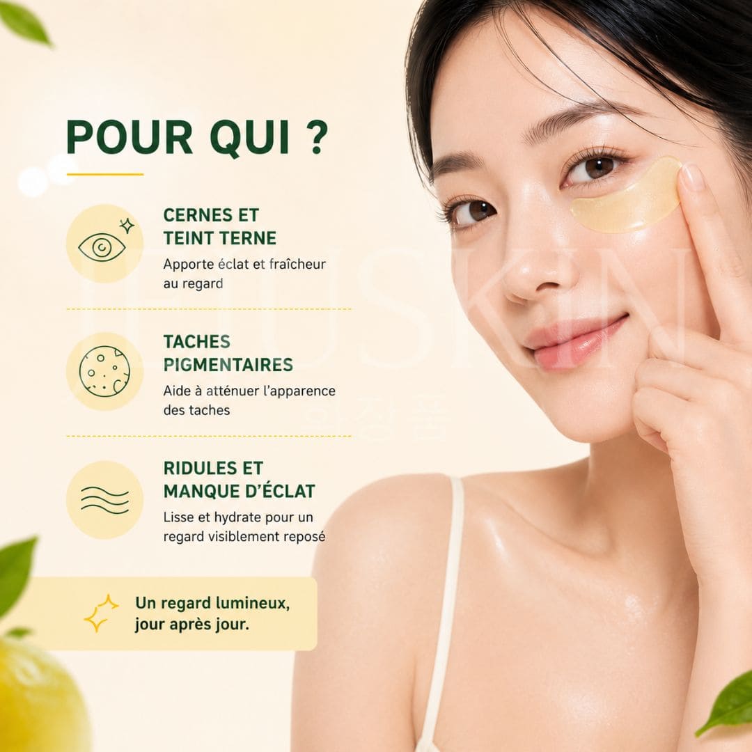Goodal  Patchs en gel pour le contour des yeux à la vitamine C et mandarine verte  type de peau