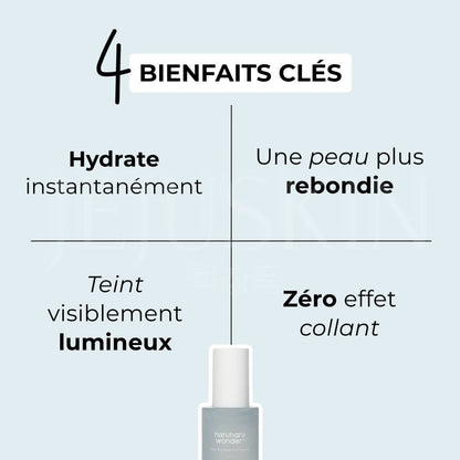 Haruharu Wonder essence à l’acide hyaluronique et au riz noir bénéfices