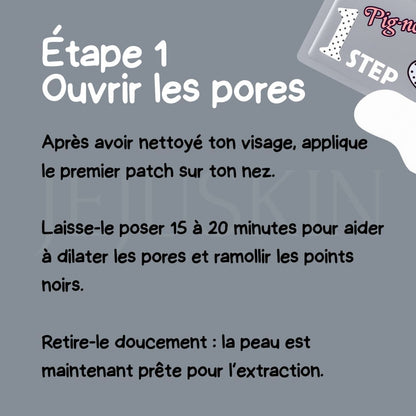 Holika Holika Patchs anti-points noirs pour le nez étape 1