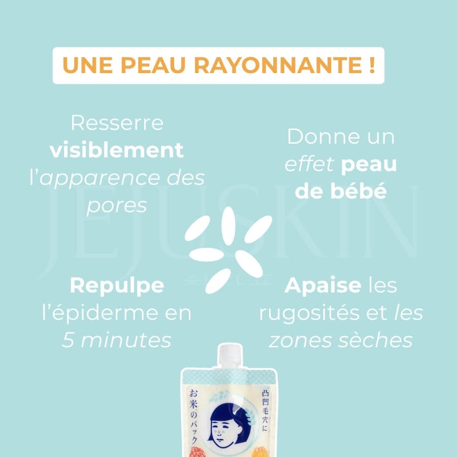 Keana Nadeshiko Masque à rincer au riz bénéfices