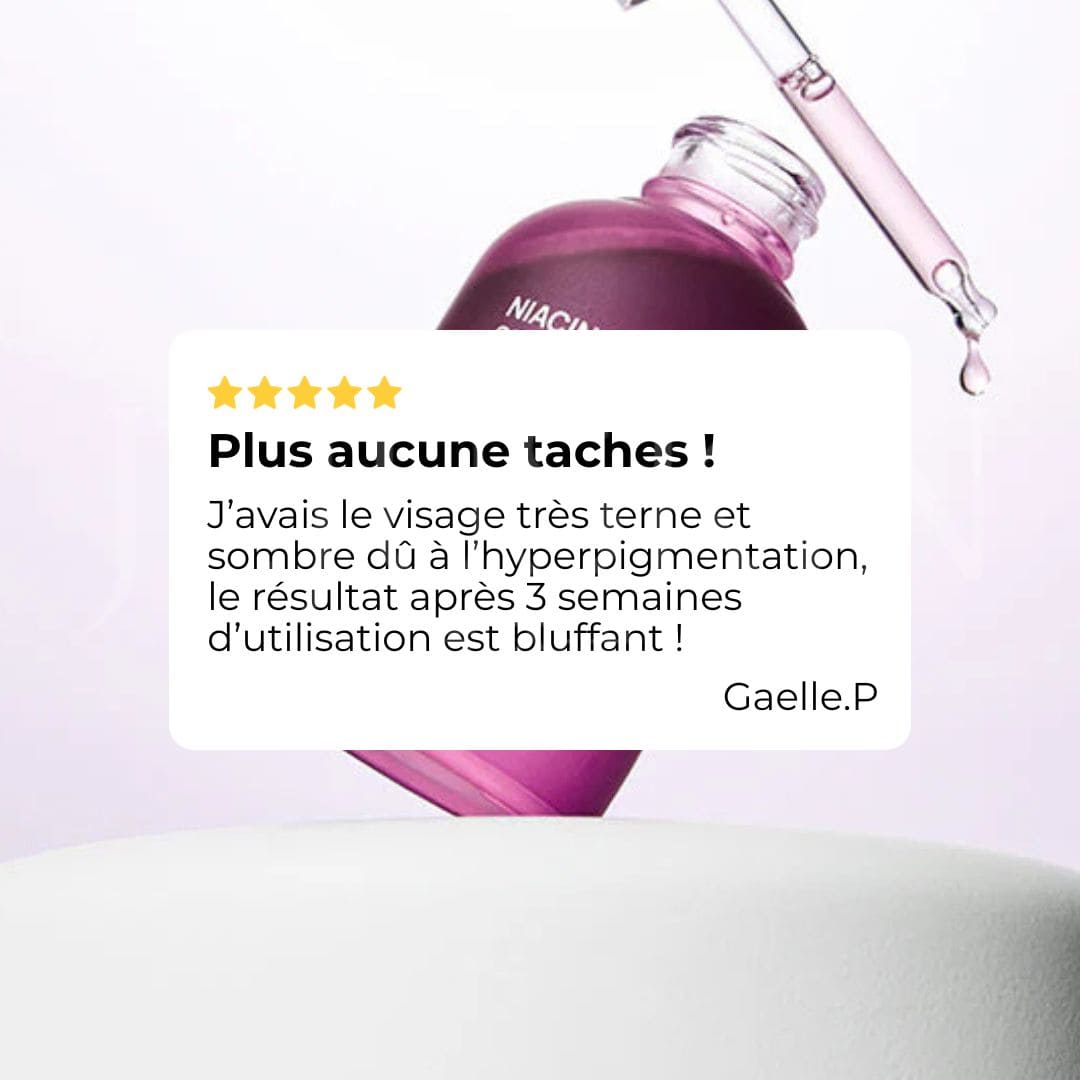 Jumiso Sérum anti-taches à la niacinamide 20%  avis client satisfait des résultats visibles