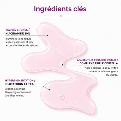 Jumiso Sérum anti-taches à la niacinamide 20%  les ingrédients clés pour faire disparaître mes taches brunes sur le visage