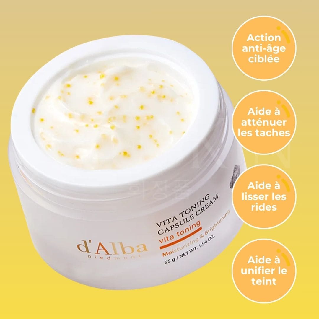 Les 4 bénéfcies de la crème hydratante aux capsules vitaminées de d'Alba