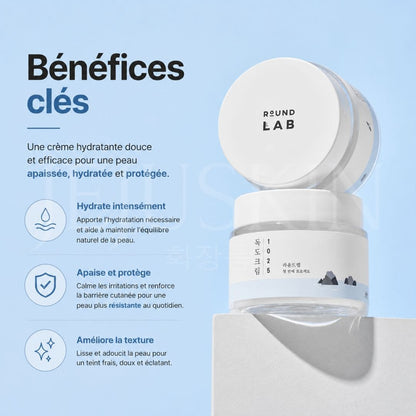 Les bénéfices de la crème hydratante Dokdo 1025 de chez Round Lab pour les peaux sèches et sensibles