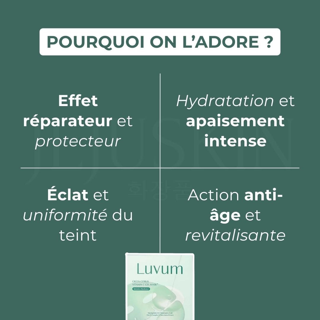 Luvum Masque en gel au citron vert et à la vitamine C bénéfices