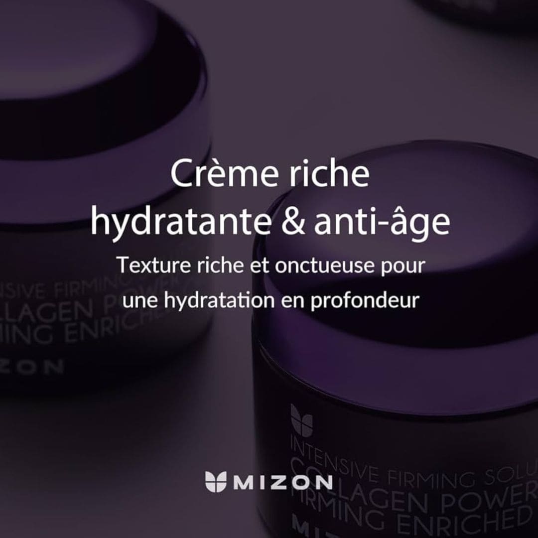 Mizon Crème riche, hydratante et raffermissante au collagène bénéfices