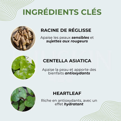 Numbuzin Toner apaisant aux herbes Pure-Full ingrédients clés