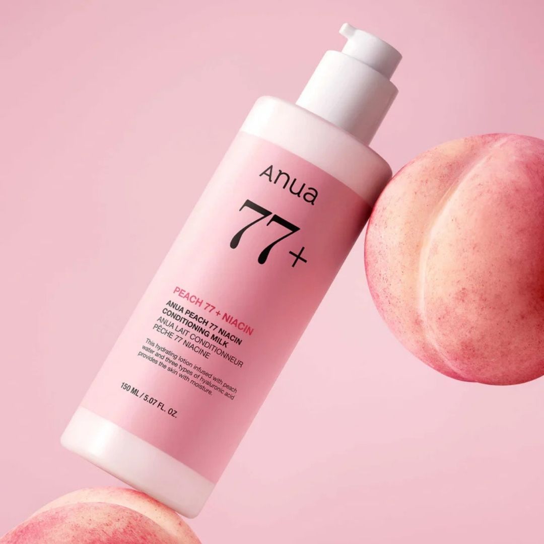Photo du lait hydratant à la Niacin 77% et à la pêche