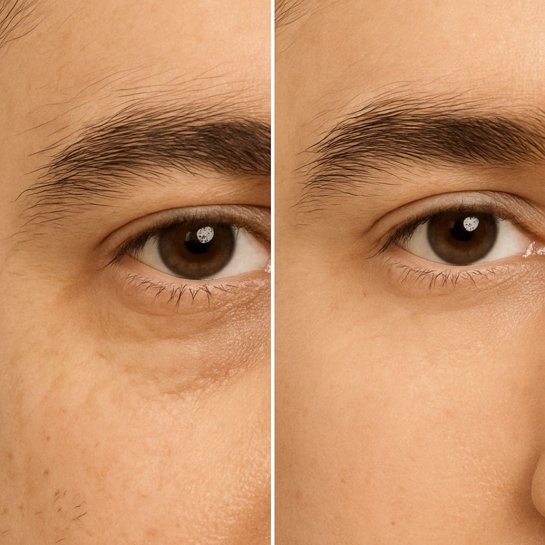 Authentique roller Gua Sha Anti-Rides pour les yeux avant après