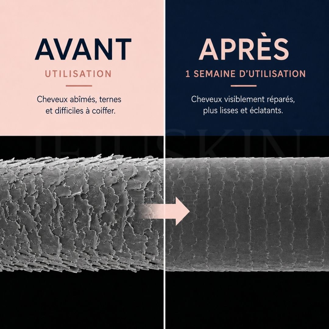 Résultat prouvé du Shampooing unove coréen réparateur intense pour cheveux abîmés 