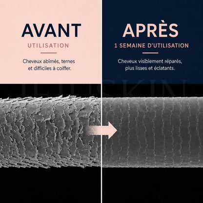 Résultat prouvé du Shampooing unove coréen réparateur intense pour cheveux abîmés 