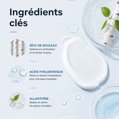 Round Lab Crème hydratante régénérante au jus de bouleau ingrédients clés