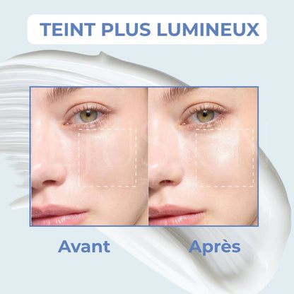 Round Lab Crème solaire hydratante au jus de bouleau avant après