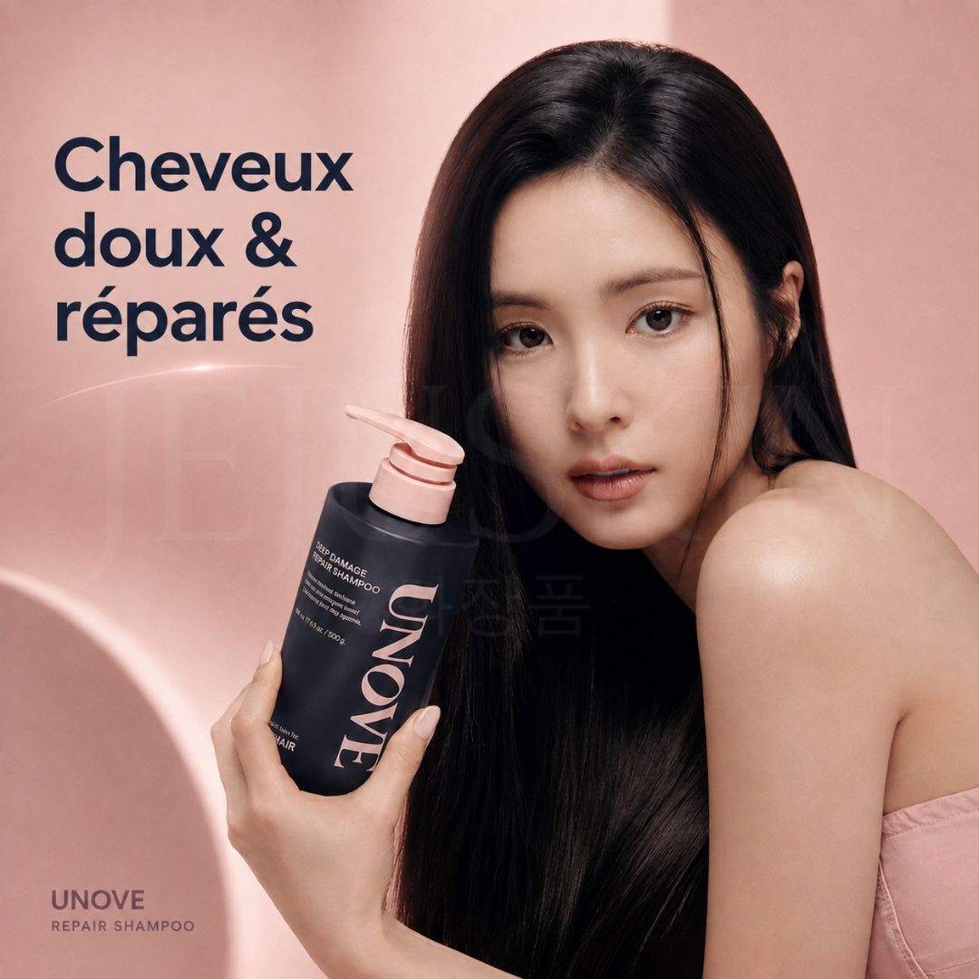 Shampooing coréen pour des cheveux et réparés de chez UNOVE 