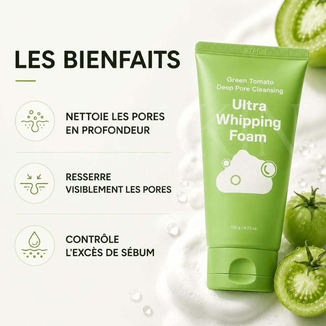 Sungboon Editor  Mousse nettoyante ultra-riche pour les pores à la tomate verte les bienfaits