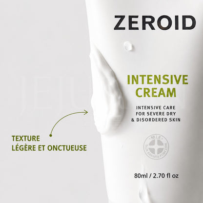 crème Zeroid crème intensive pour peaux sèches et sensibles Une texture crème confortable