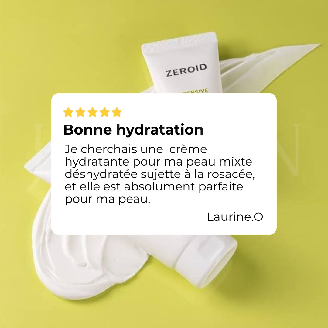 crème Zeroid crème intensive pour peaux sèches et sensibles avis clients